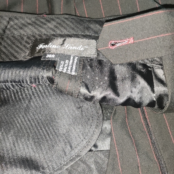 Men’s black with Red pinstripe Zoot Suit Size 42R - Picture 11 of 12